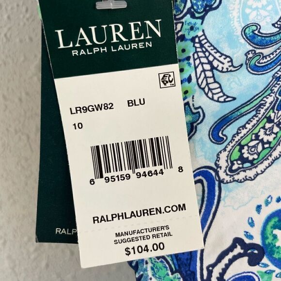 NWT Lauren Ralph Lauren Matching Tankini Top and Bottoms Sizes 6, 8 or 10 - Picture 7 of 8
